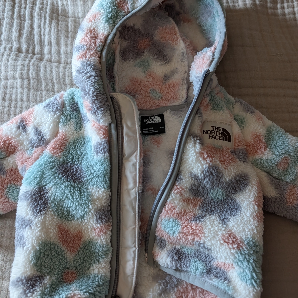 NWOT Baby The North Face Pastel Fleece Jacket